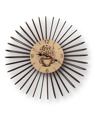 Ceas Perete Bucătărie cu Decor Ceașcă de Cafea  Cadou Original