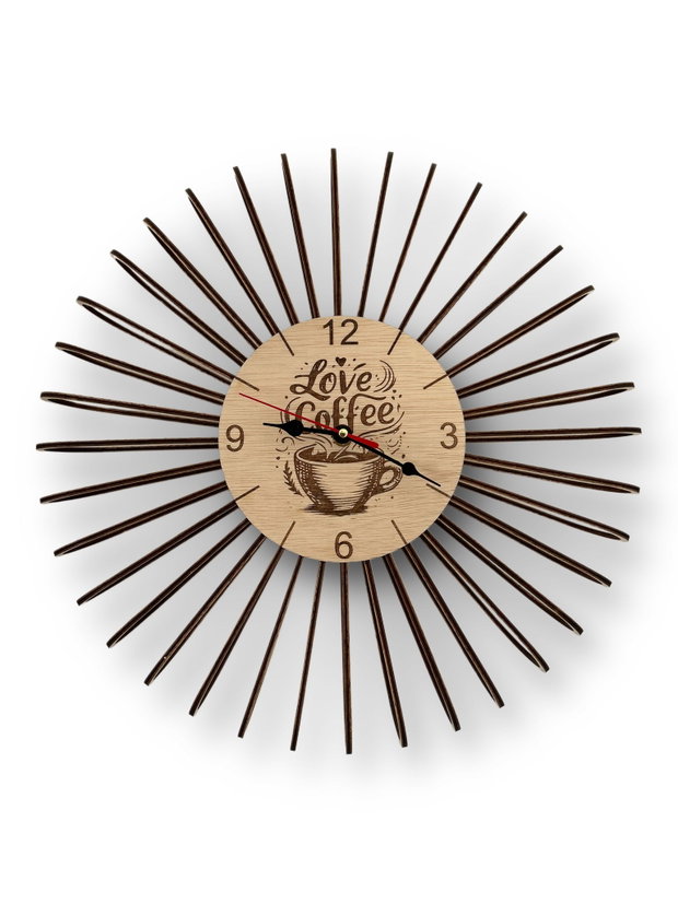 Ceas Perete Bucătărie cu Decor Ceașcă de Cafea Cadou Original
