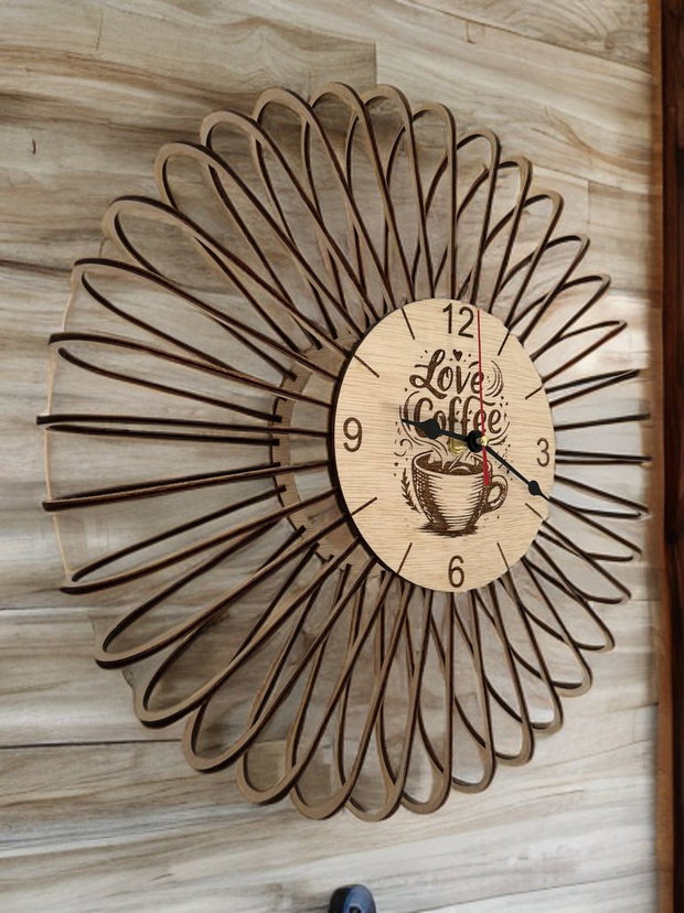 Ceas Perete Bucătărie cu Decor Ceașcă de Cafea Cadou Original