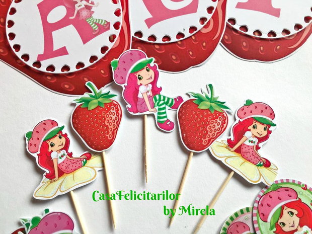 Set toppere candy bar Căpșunica