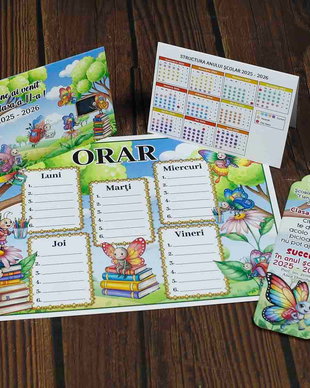 Set cadou prima zi de scoala Clasa FLuturasilor