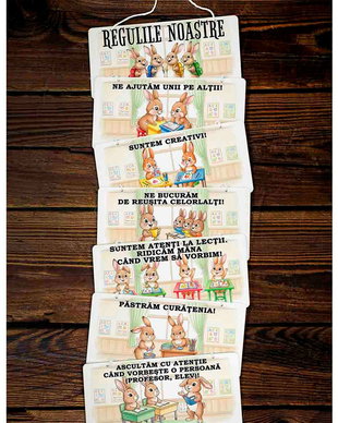 Panou decorativ sala de clasa - CLasa Iepurasilor