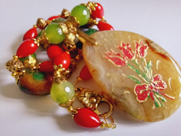 Agate - Coral - Jad