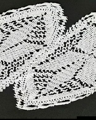 mileu fin , crem crosetat manual , 17 cm