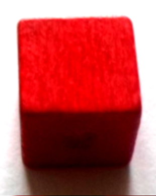 Margele lemn cub rosu mic