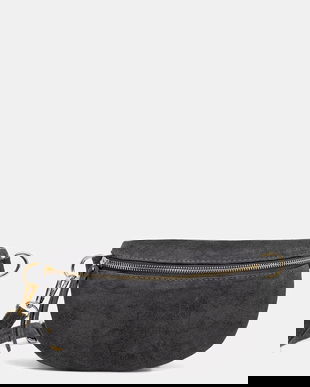 Answear Lab rinichi de piele intoarsa culoarea maro