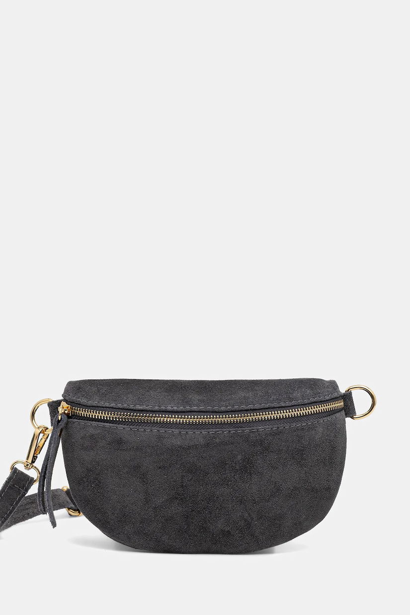 Answear Lab rinichi de piele intoarsa culoarea maro