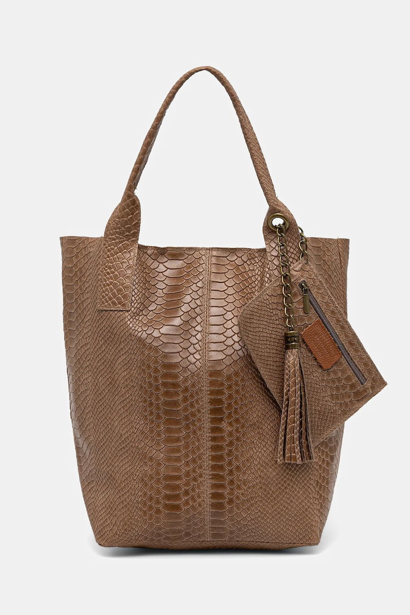 Answear Lab poseta de piele culoarea maro