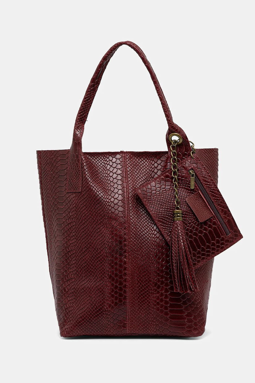 Answear Lab poseta de piele culoarea maro