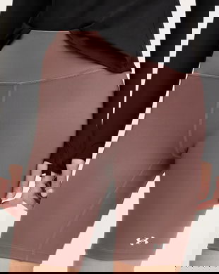 Under Armour pantaloni scurți de antrenament Motion culoarea roz, uni, medium waist, 1388646