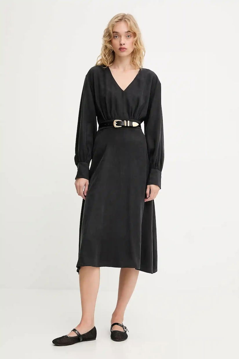 Answear.LAB rochie culoarea negru, mini, evazati