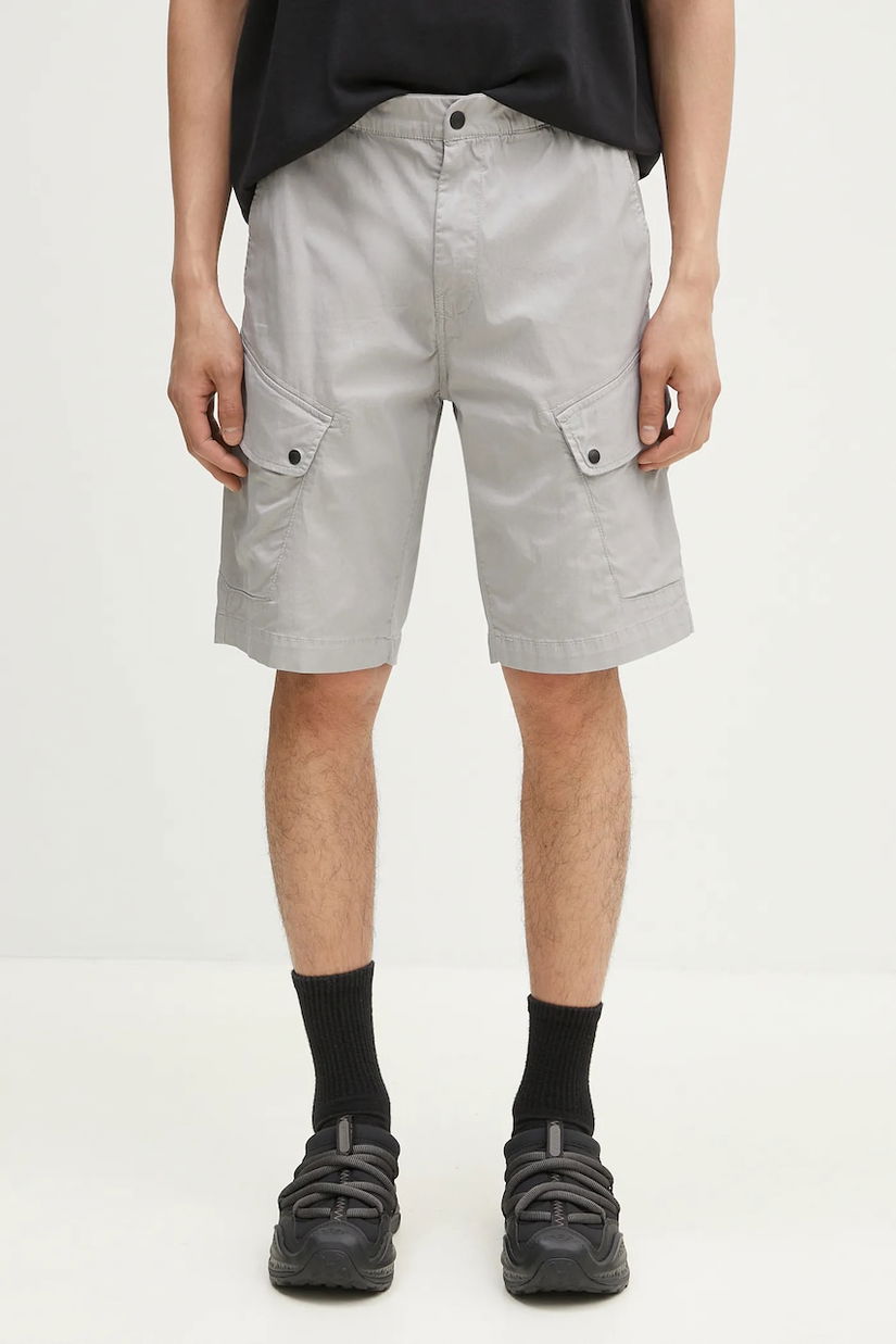 Napapijri pantaloni scurți N-Senio bărbați, culoarea gri, NP0A4IMEH621