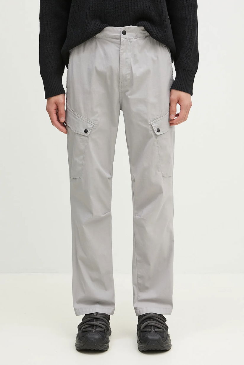 Napapijri pantaloni M-Senio Cargo bărbați, culoarea gri, NP0A4IDVH621