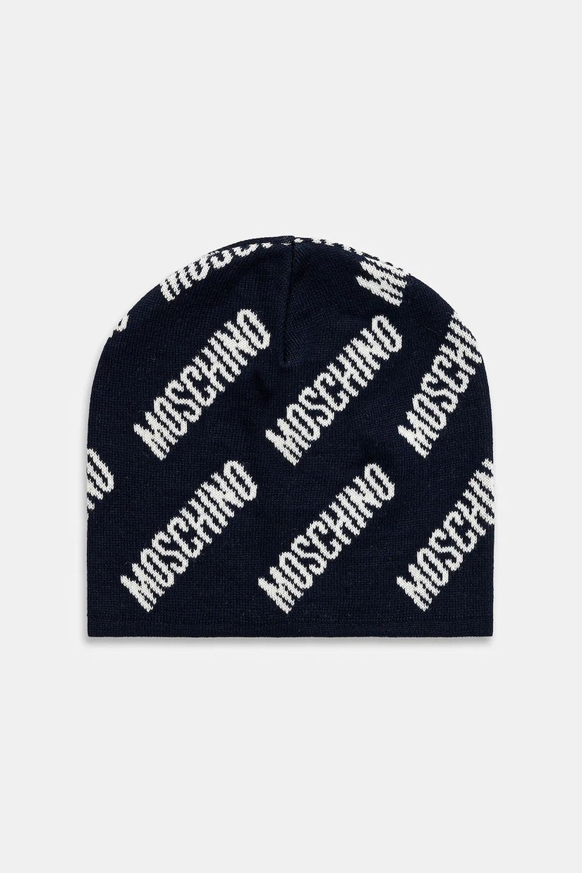 Moschino căciulă de lână culoarea bleumarin, M5859 60112