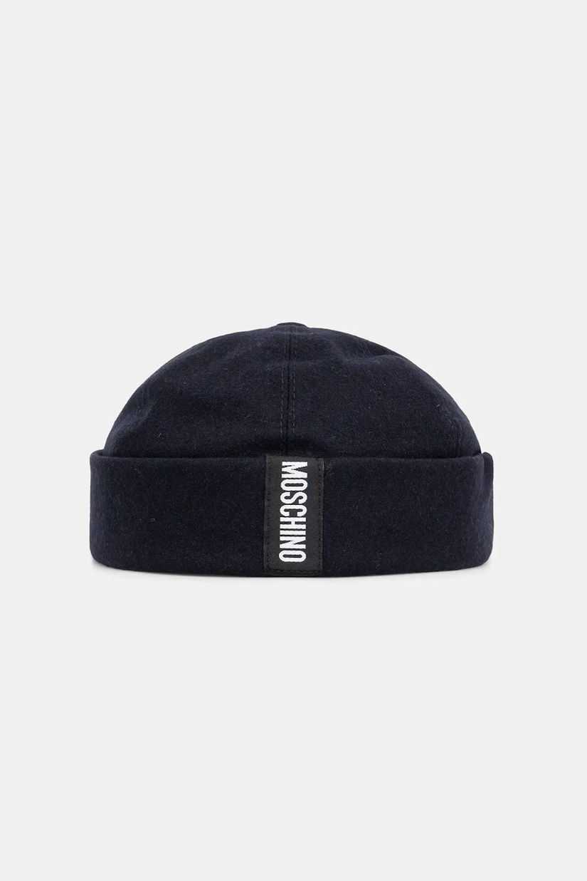 Moschino căciulă de lână culoarea bleumarin, M5864 60802