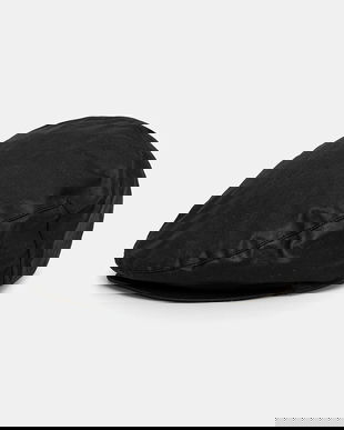 Barbour bască din bumbac culoarea negru, MHA0003