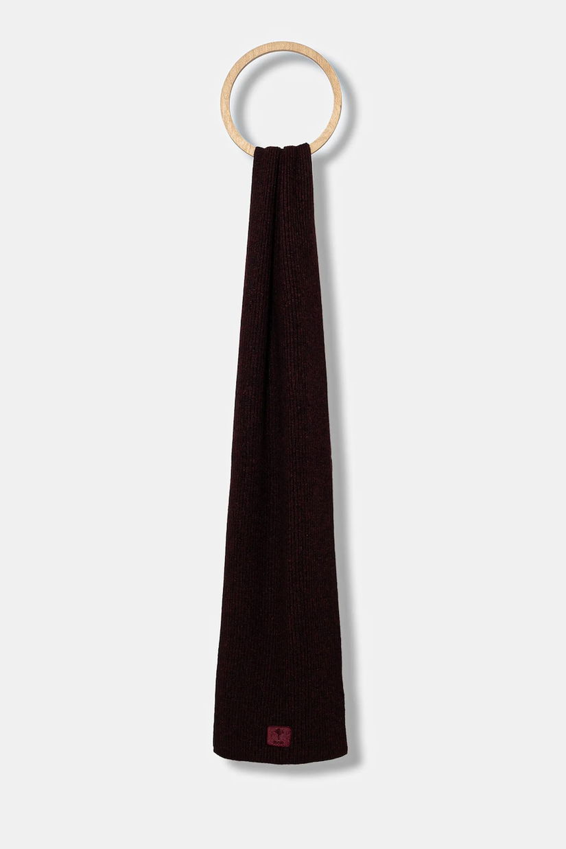 Joop! eșarfă de lână culoarea bordo, uni, 30038492