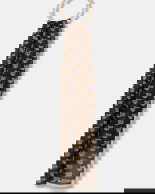 Moschino fular de lână culoarea maro, cu imprimeu, M5217 E5211