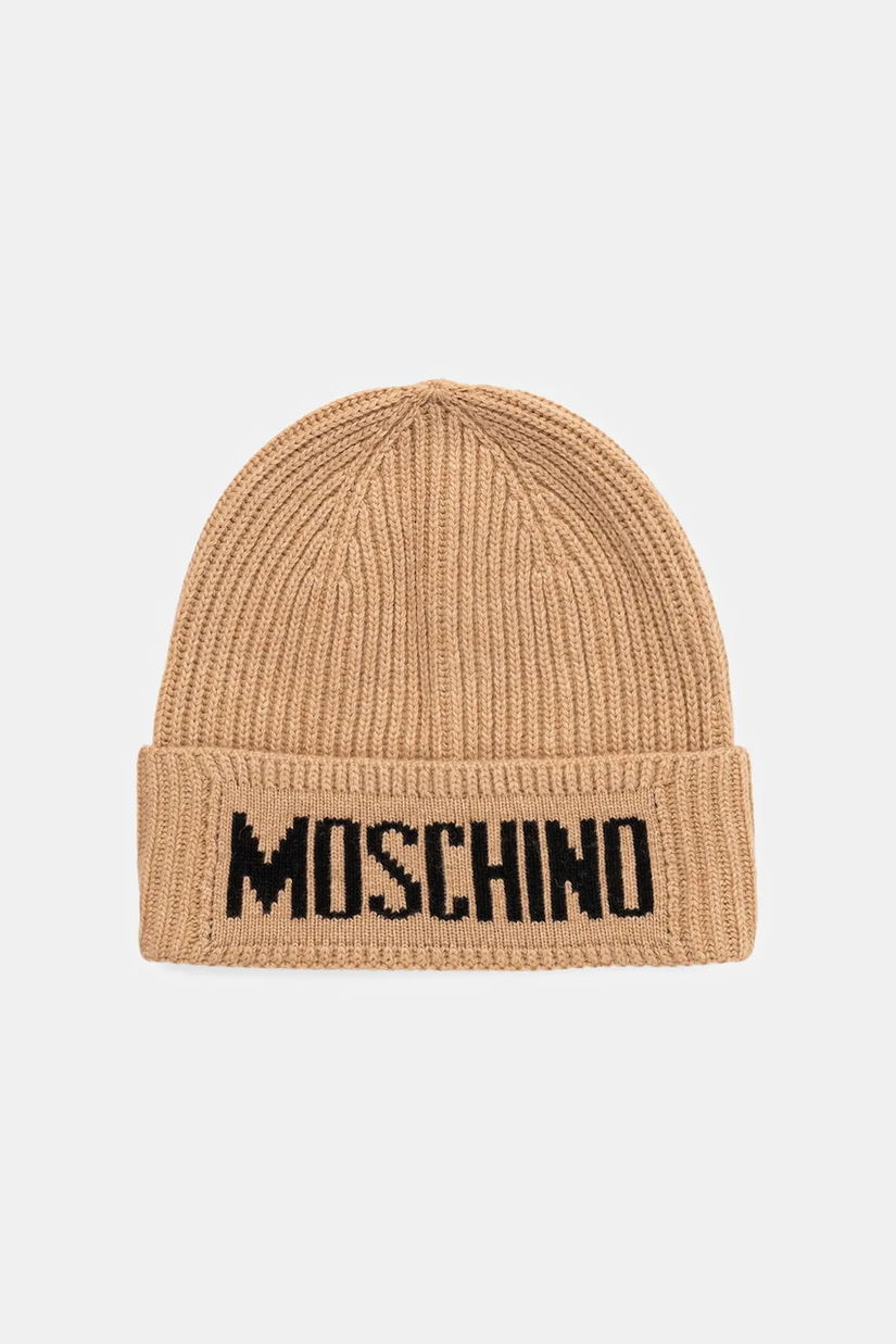 Moschino căciulă de lână culoarea maro, M5875 60808