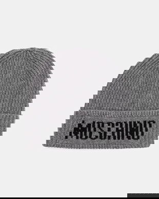 Moschino căciulă de lână culoarea gri, M5875 60808