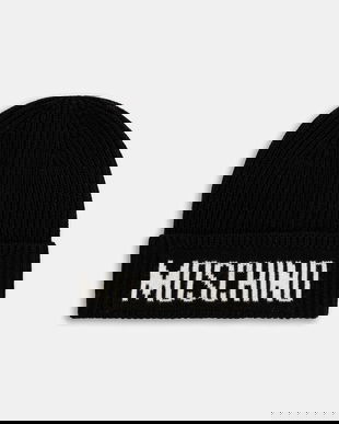 Moschino căciulă de lână culoarea negru, M5875 60808