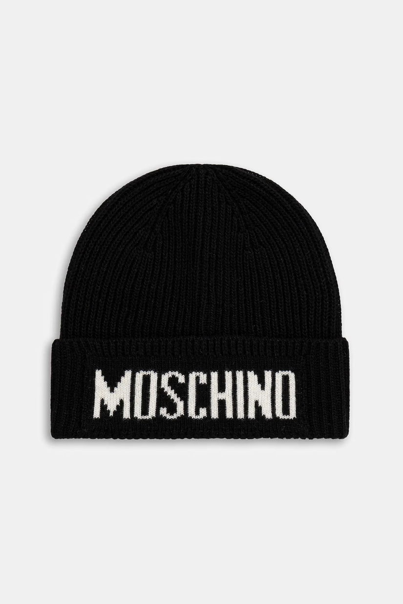 Moschino căciulă de lână culoarea negru, M5875 60808