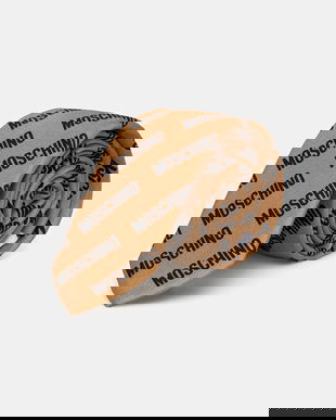 Moschino cravată de mătase culoarea bej, M5863 55009