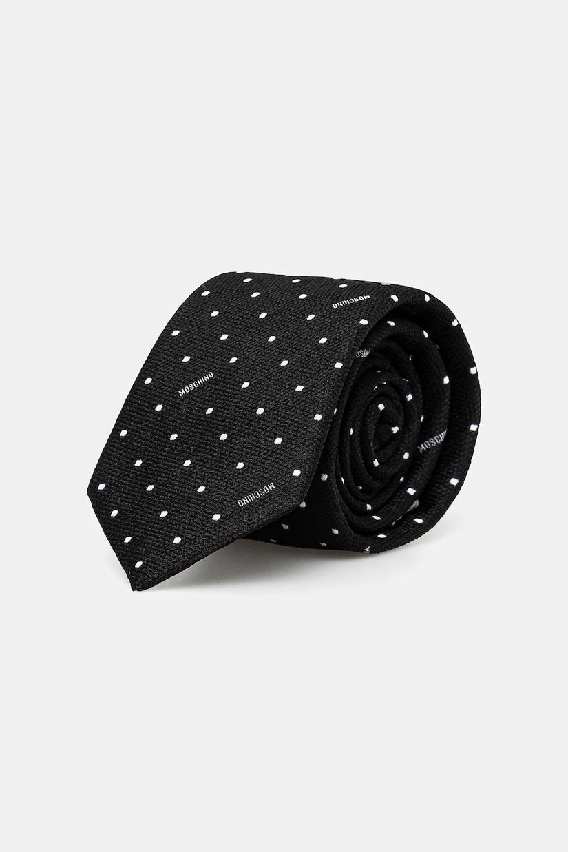 Moschino cravată de mătase culoarea negru, M5513 55058