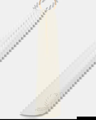 Moschino eșarfă de lână culoarea bej, cu imprimeu, M3333 30839