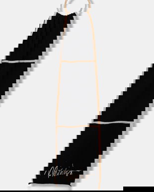 Moschino eșarfă de lână culoarea negru, cu imprimeu, M3351 30843