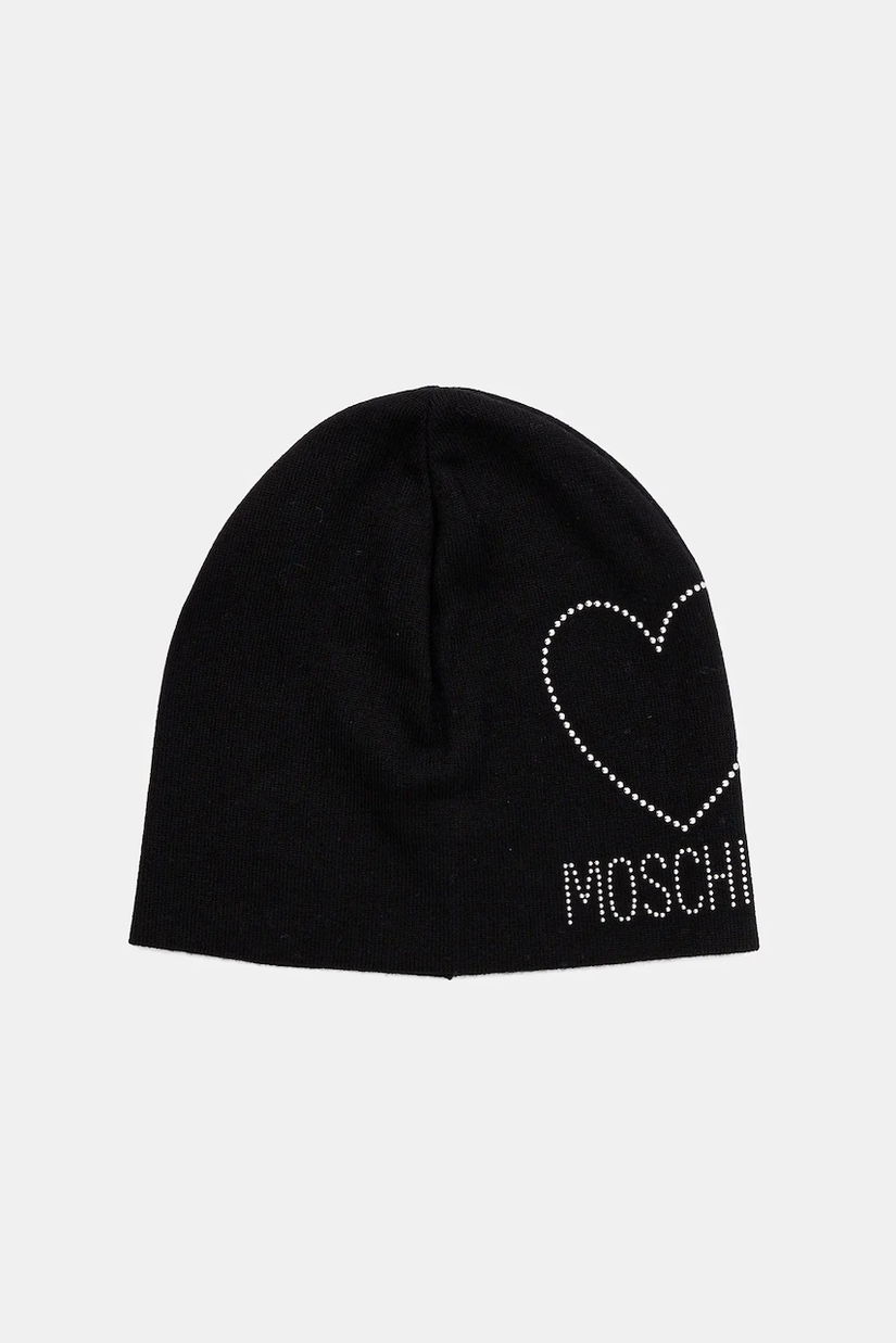 Moschino căciulă de lână culoarea negru, M3332 65451