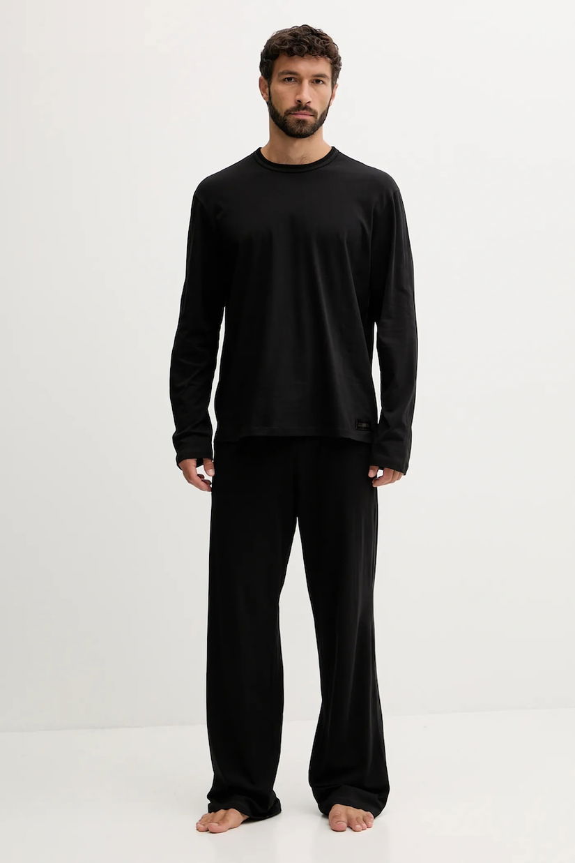 Diesel pijamale de bumbac SET-ADRIAN-UTLT culoarea negru, uni, A19505.0PJBB