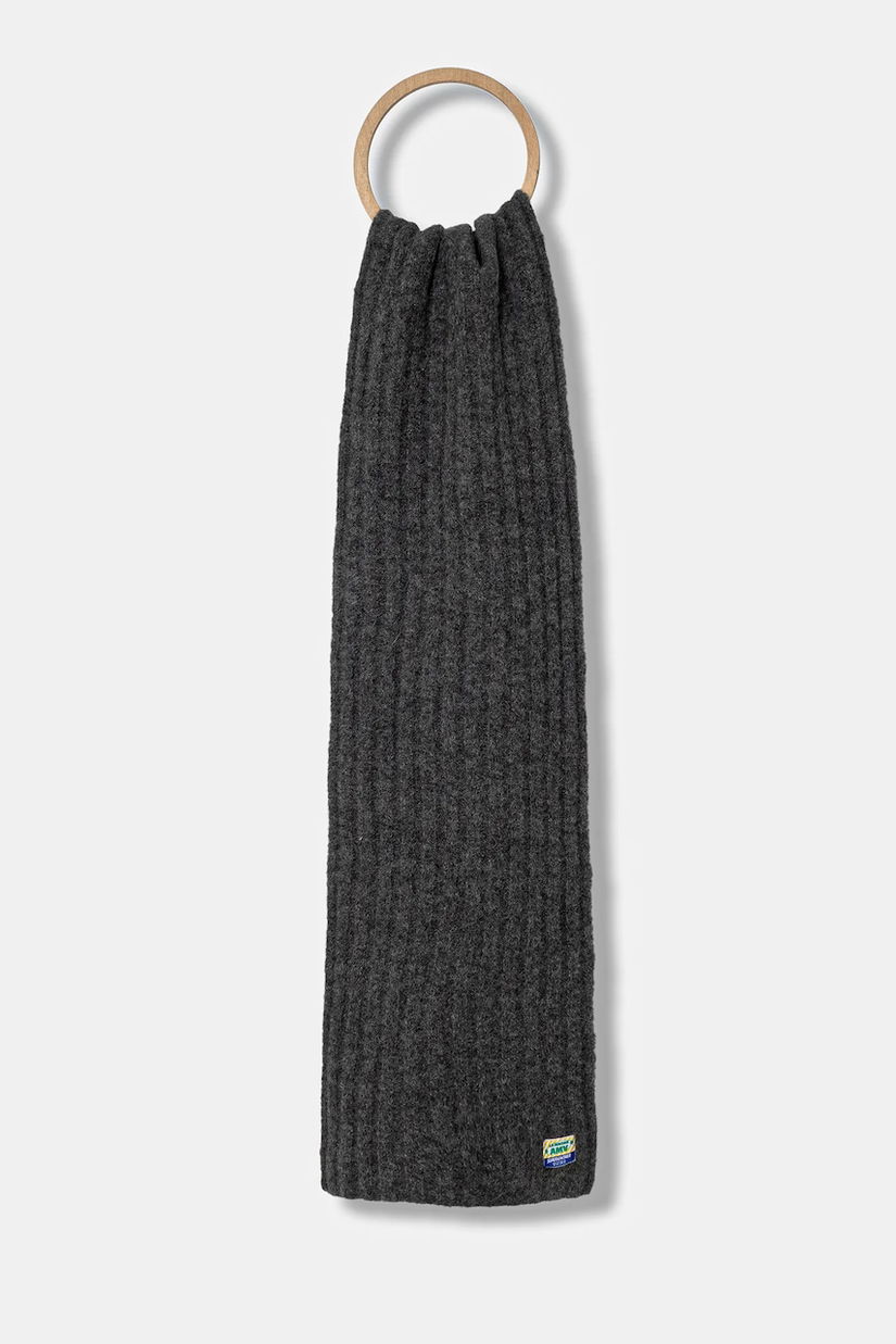 American Vintage eșarfă de lână culoarea gri, uni, VITO20B