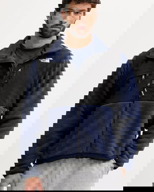 The North Face hanorac fleece Retro Denali culoarea bleumarin, cu imprimeu, NF0A88XH92A1