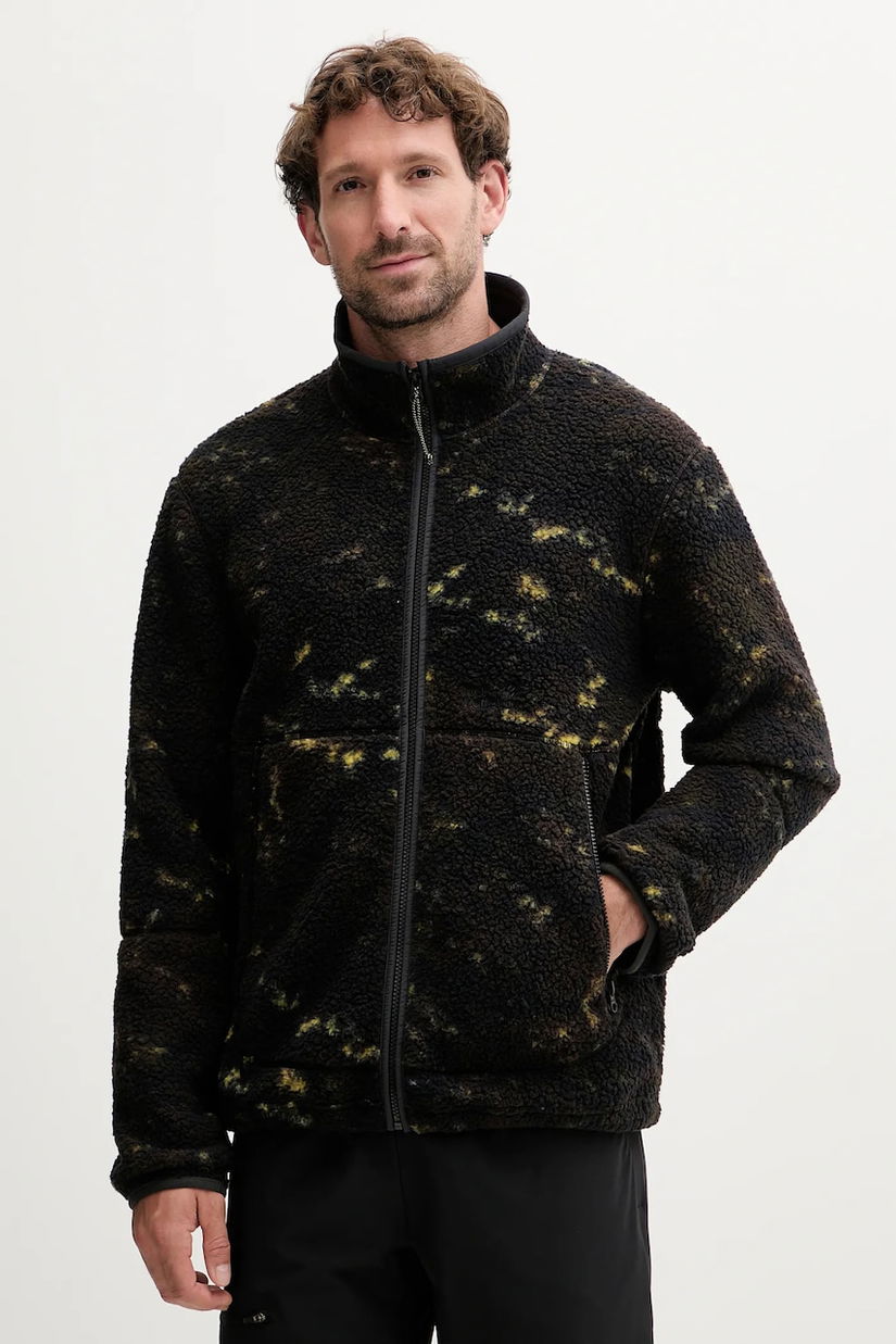 Jack Wolfskin hanorac fleece STONE LITE culoarea verde, cu imprimeu, A65120