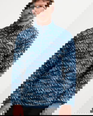 Jack Wolfskin hanorac fleece BIG SKY culoarea bleumarin, cu imprimeu, A65447