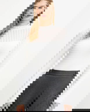 Morgan pulover culoarea alb, light, cu turtleneck, MSNOWI