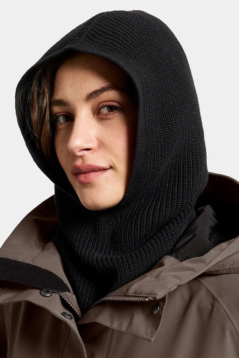 Didriksons cagulă din bumbac GALIA culoarea negru, 505934