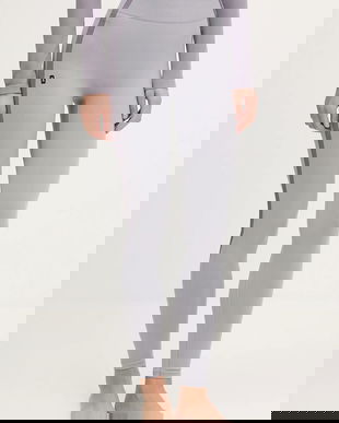 On jambiere de yoga Studio culoarea violet, cu imprimeu, 1WF10353857