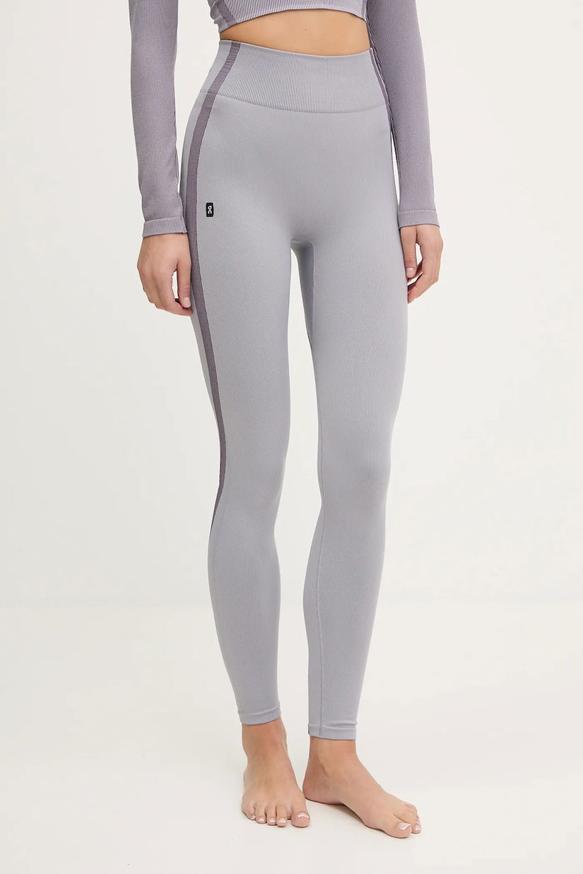 ON running jambiere de yoga Studio culoarea violet, cu imprimeu, 1WF10353857