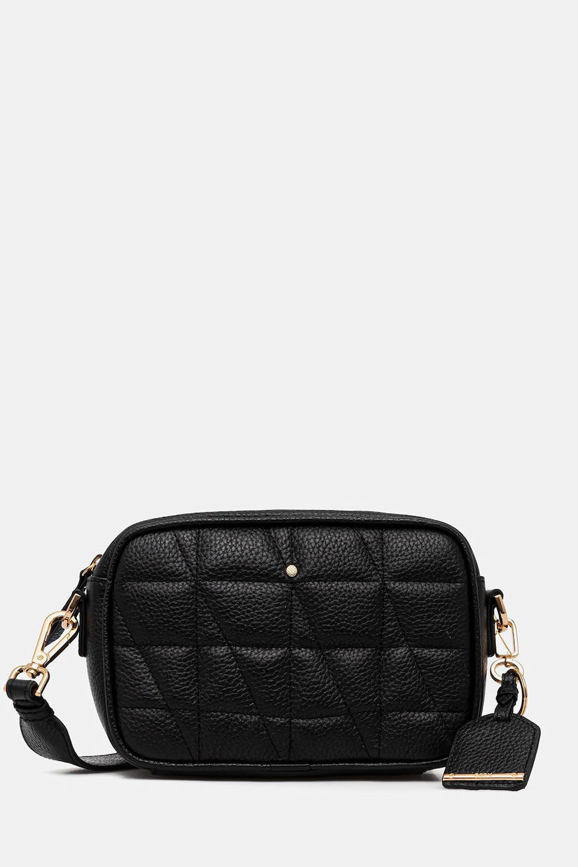 Geox poșetă de piele NARCISIA culoarea negru, D45K2A 00046
