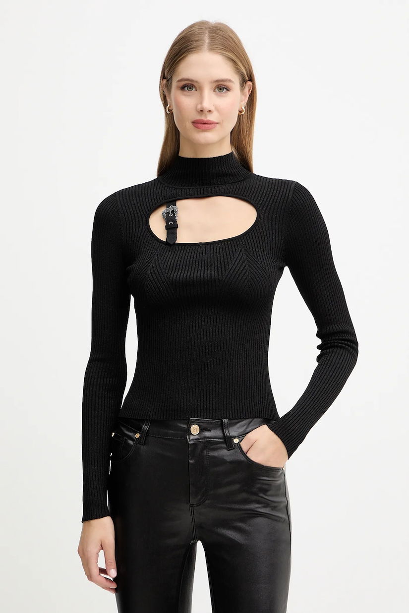 Versace Jeans Couture pulover culoarea negru, light, cu turtleneck, 79HAFM16 CMH23