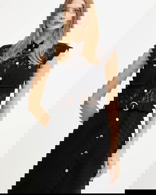 Morgan rochie culoarea negru, mini, evazați, RAGIKA