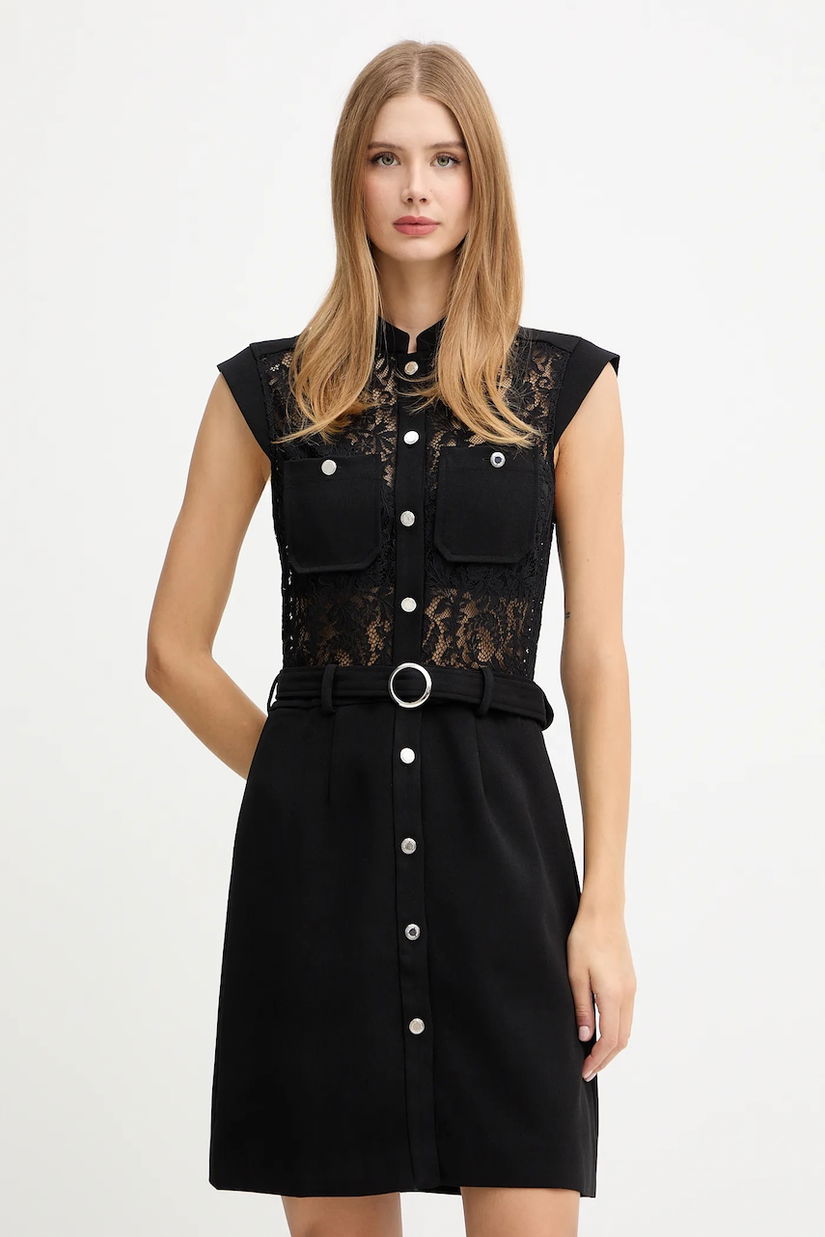 Morgan rochie culoarea negru, mini, evazați, RAGIKA