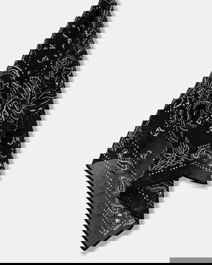 Karl Lagerfeld Jeans eșarfă din bumbac culoarea negru, cu imprimeu, A4W33087