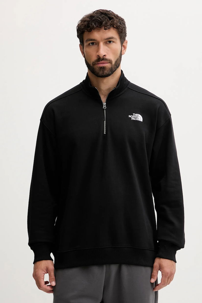 The North Face hanorac de bumbac culoarea negru, cu imprimeu, NF0A8F24JK31