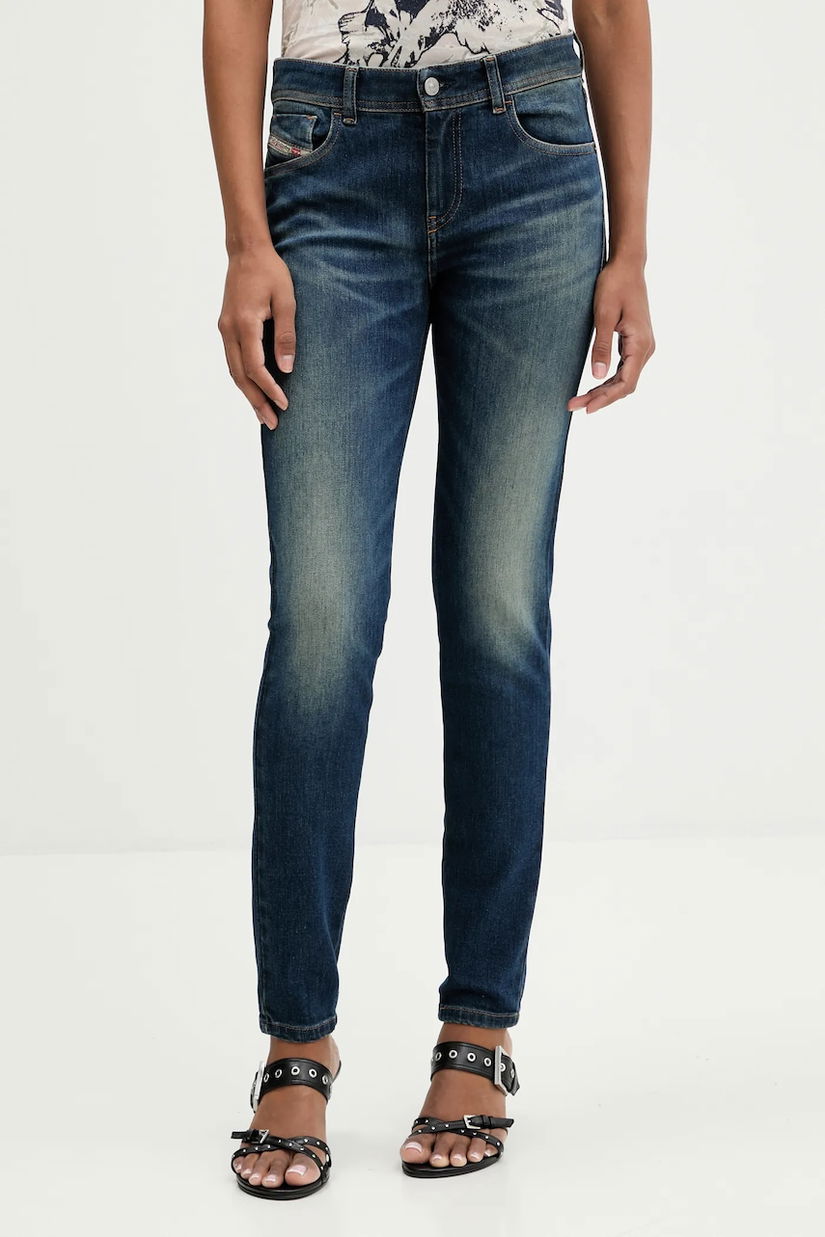 Diesel jeans 2017 SLANDY L.32 culoarea bleumarin, A04108.09L95