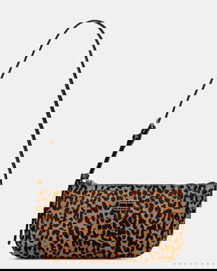 Tommy Jeans poșetă de piele culoarea maro, AW0AW18008