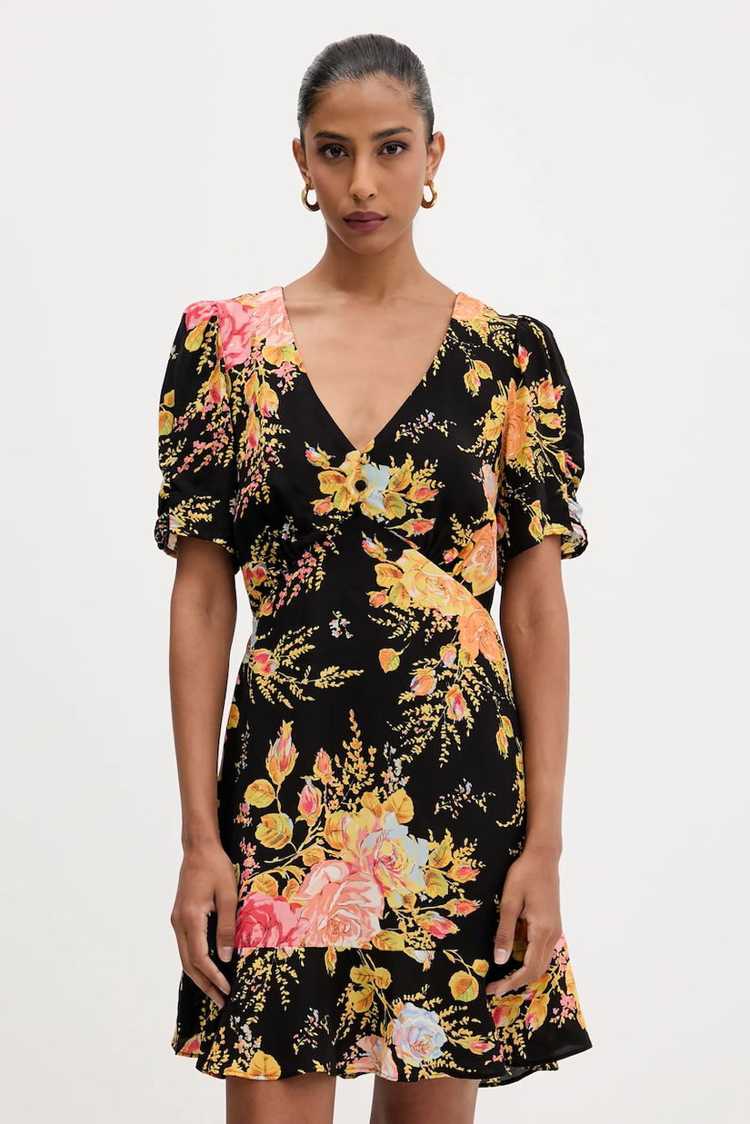 Never Fully Dressed rochie culoarea negru, mini, evazati