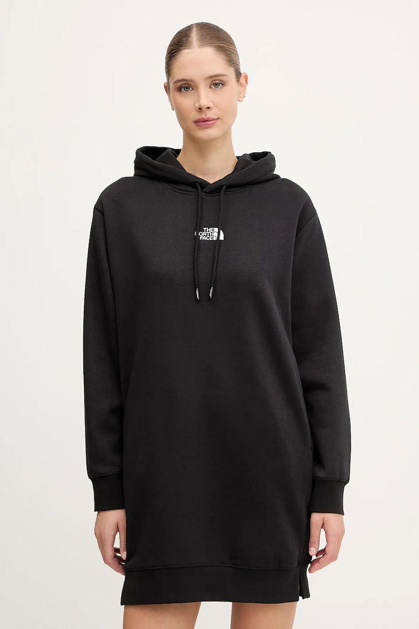 The North Face rochie Essential Relaxed culoarea negru, mini, oversize, NF0A8EEEJK31
